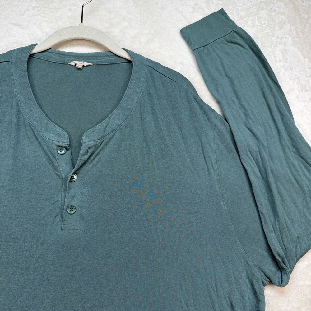 Eberjey Pajama Set Womens Large Green Tencel Modal Soft Lounge Sleepwear